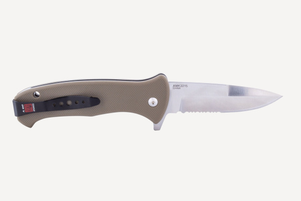 Нож складной AL MAR S.E.R.E. 2020 G 3,6" Combo (Coyote G10; клинок: сталь D2)